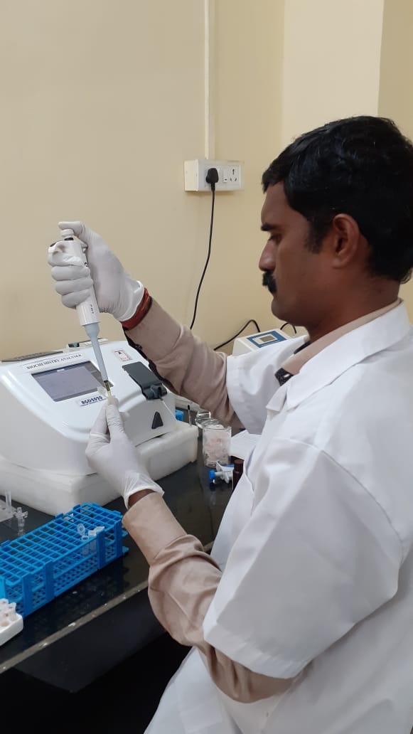 Blood analysis at Lab